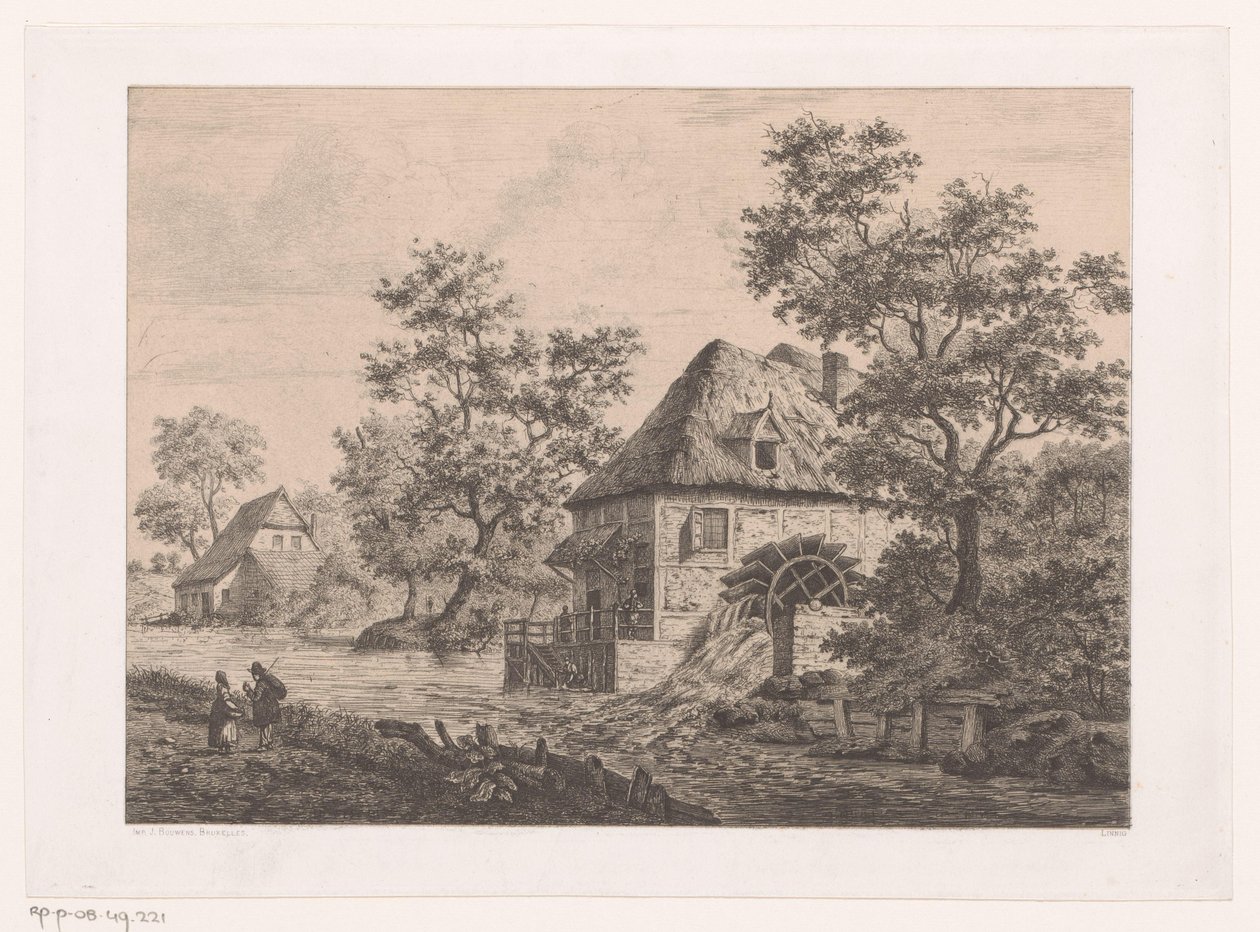 Moulin à eau près de Krefeld - Jean Théodore Joseph Linnig