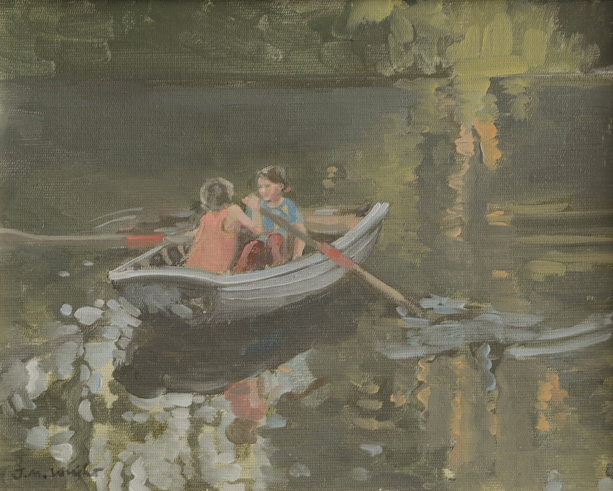Enfants de Salcombe ramant - Jennifer Wright