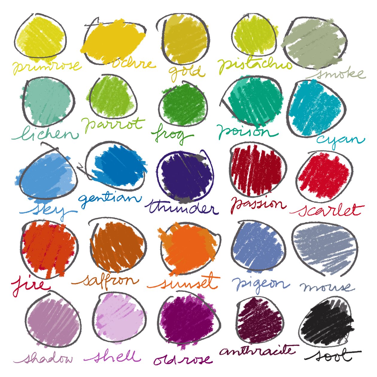 Palette de couleurs - Jenny Frean