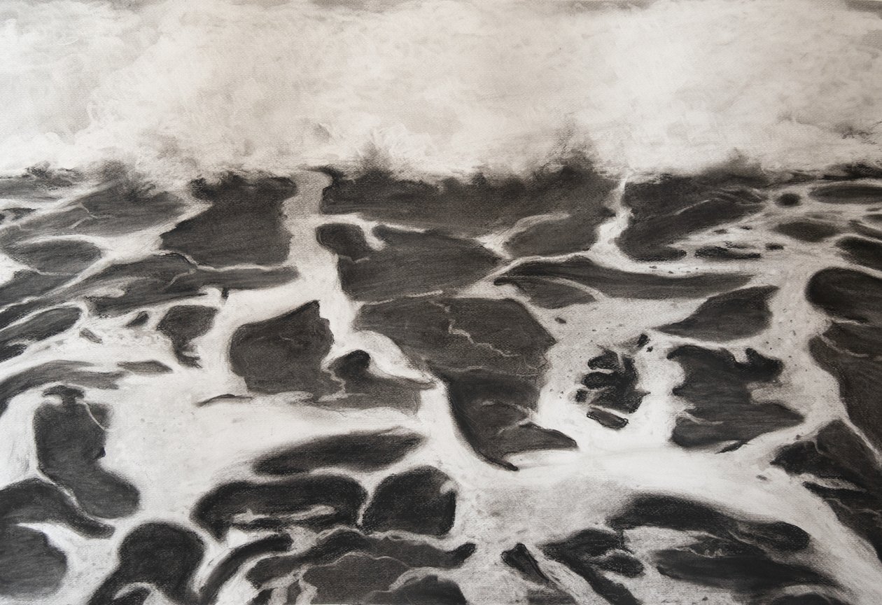 Mer, 2020 (charbon de bois) - Jerome Glomaud
