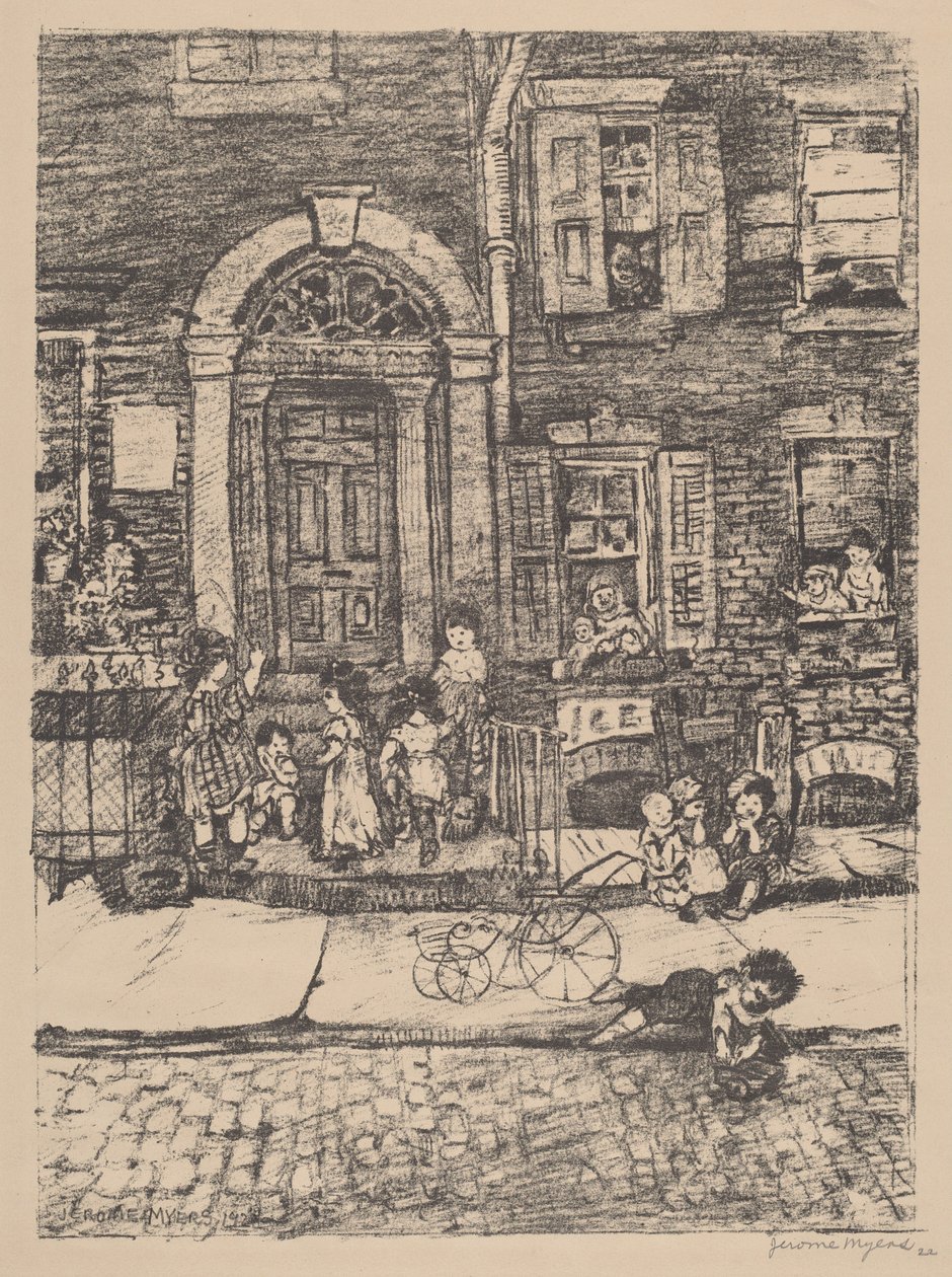 Scène de rue (New York) - Jerome Myers