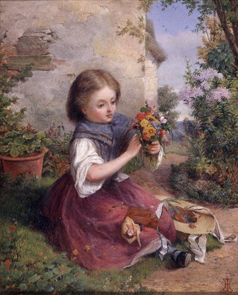 Le bouquet, c.1880 - Jessica (attr.to) Hayllar