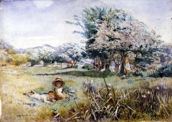Enfants dans un verger - Jessie MacGregor