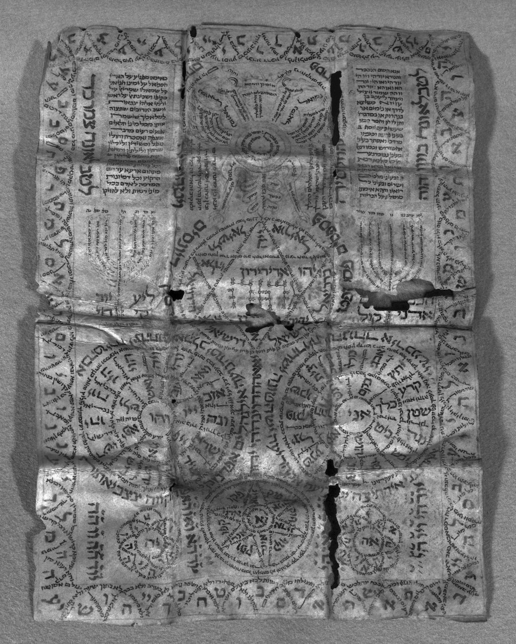 Amulette cabalistique (parchemin) - Jewish School
