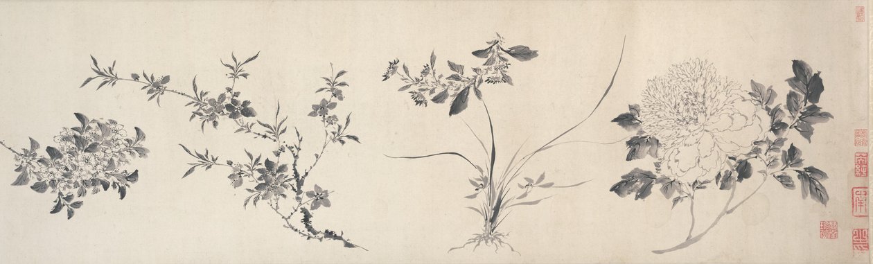 Fleurs des quatre saisons, dynastie Ming - Jiayan Chen