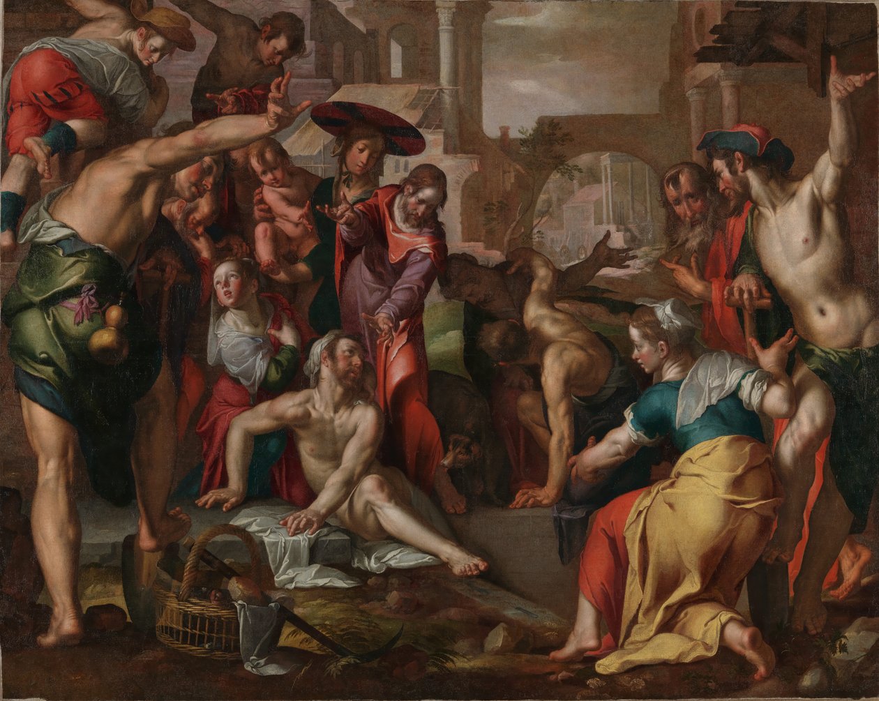 La Résurrection de Lazare - Joachim Wtewael or Utewael