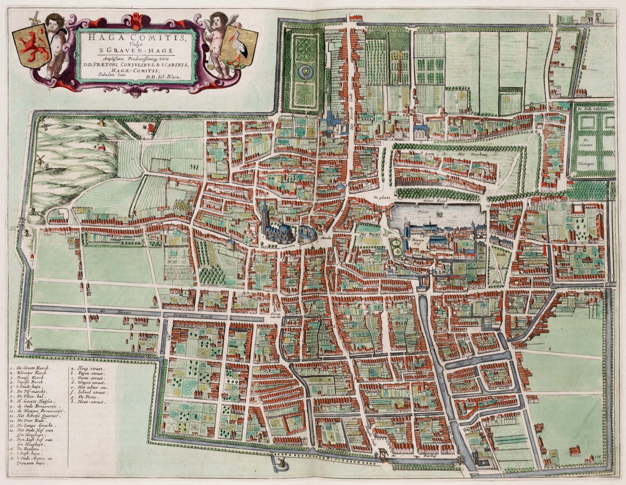 Carte de La Haye - Joan Blaeu