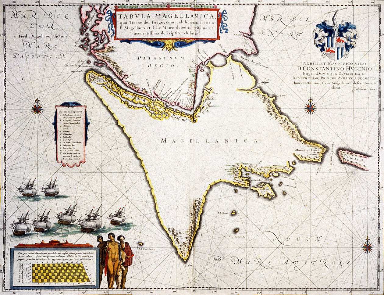 Tabula Magellanica : carte du détroit de Magellan - Joan Blaeu