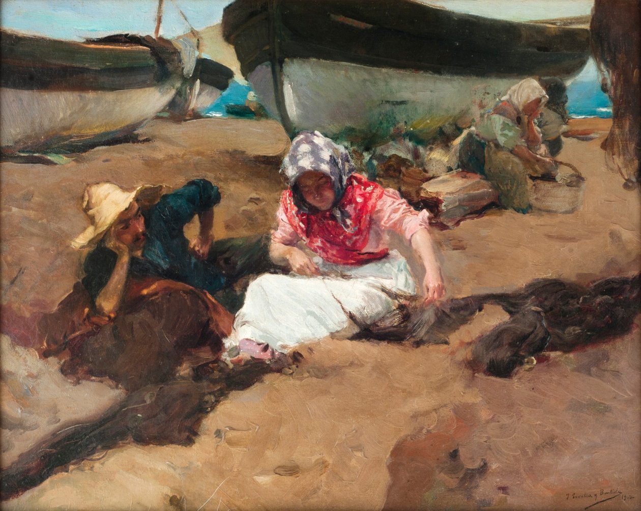 Réparer le filet - Joaquin Sorolla y Bastida
