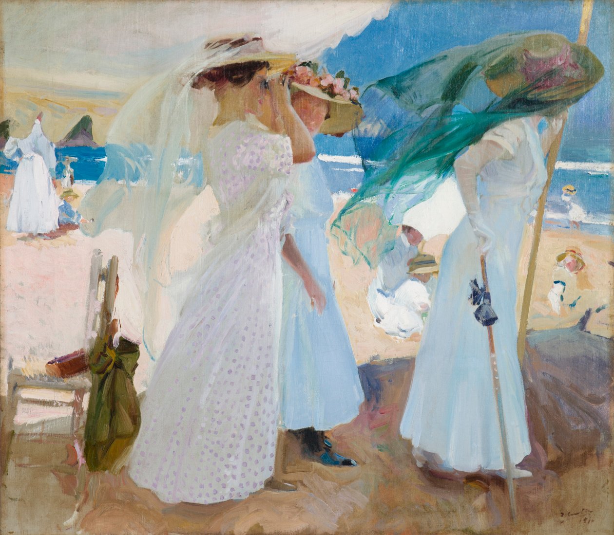 Sous le store, Zarautz - Joaquin Sorolla y Bastida