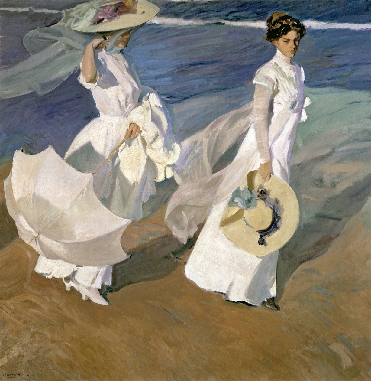 Promenade le long du rivage, 1909 - Joaquín Sorolla