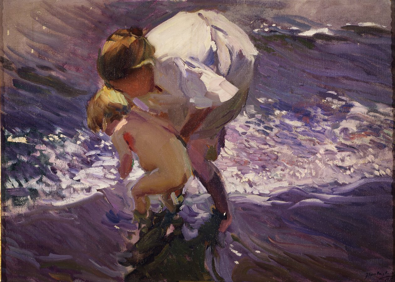 Bain à la plage - Joaquín Sorolla