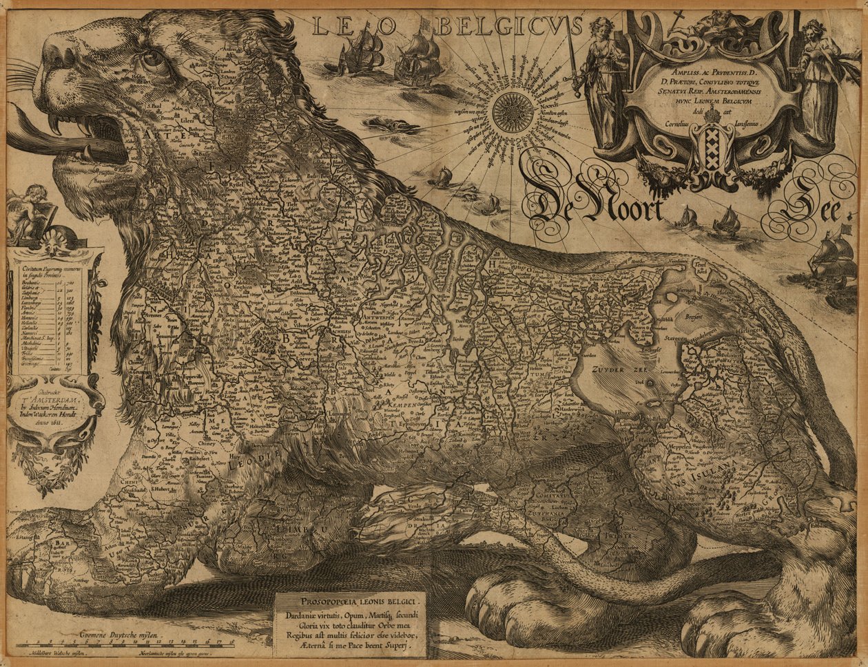 Leo Belgicus. LOC 97683562 - Jodocus Hondius