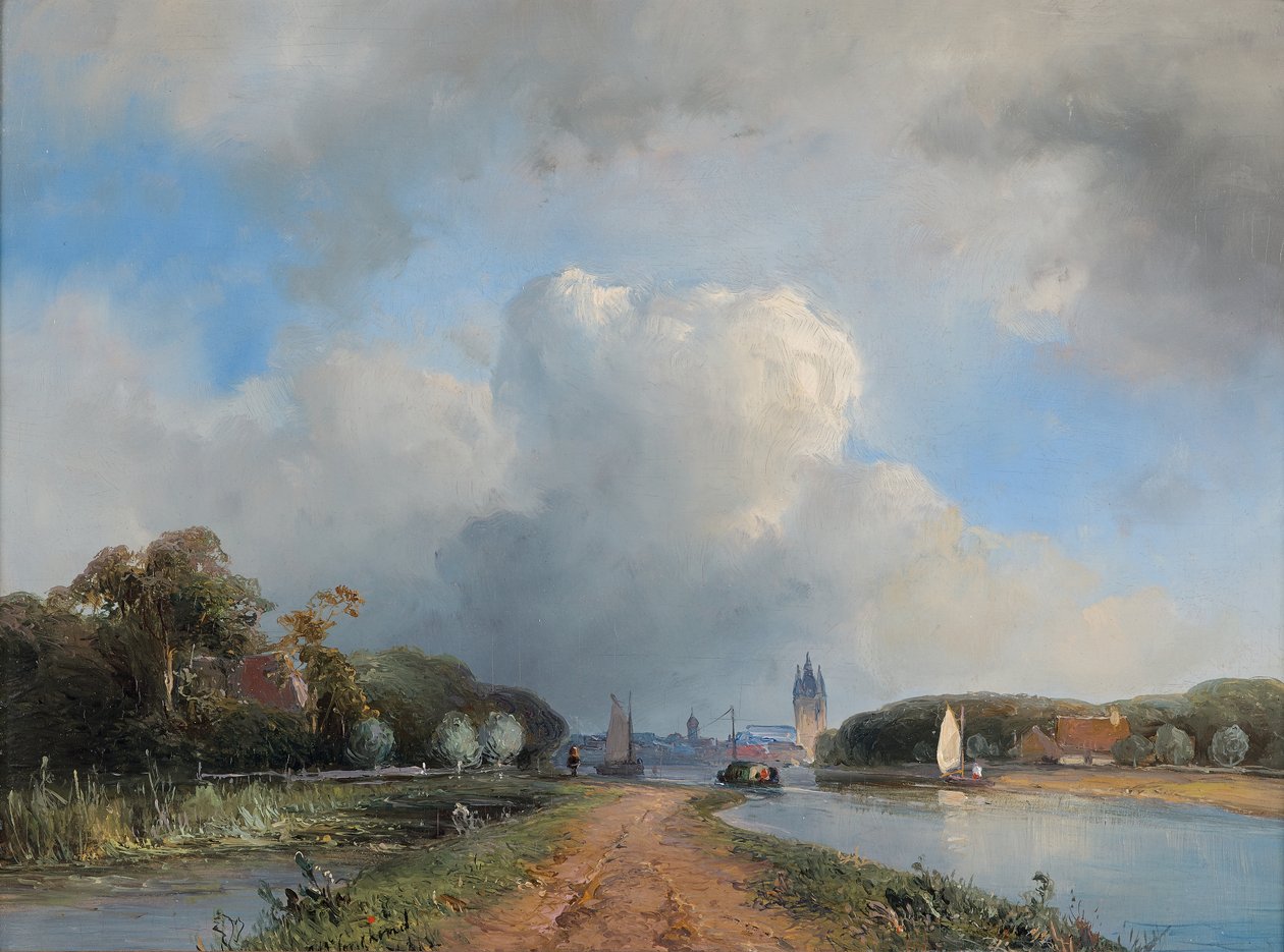 Vue du Vliet près de Delft, 1844 - Johan Barthold Jongkind
