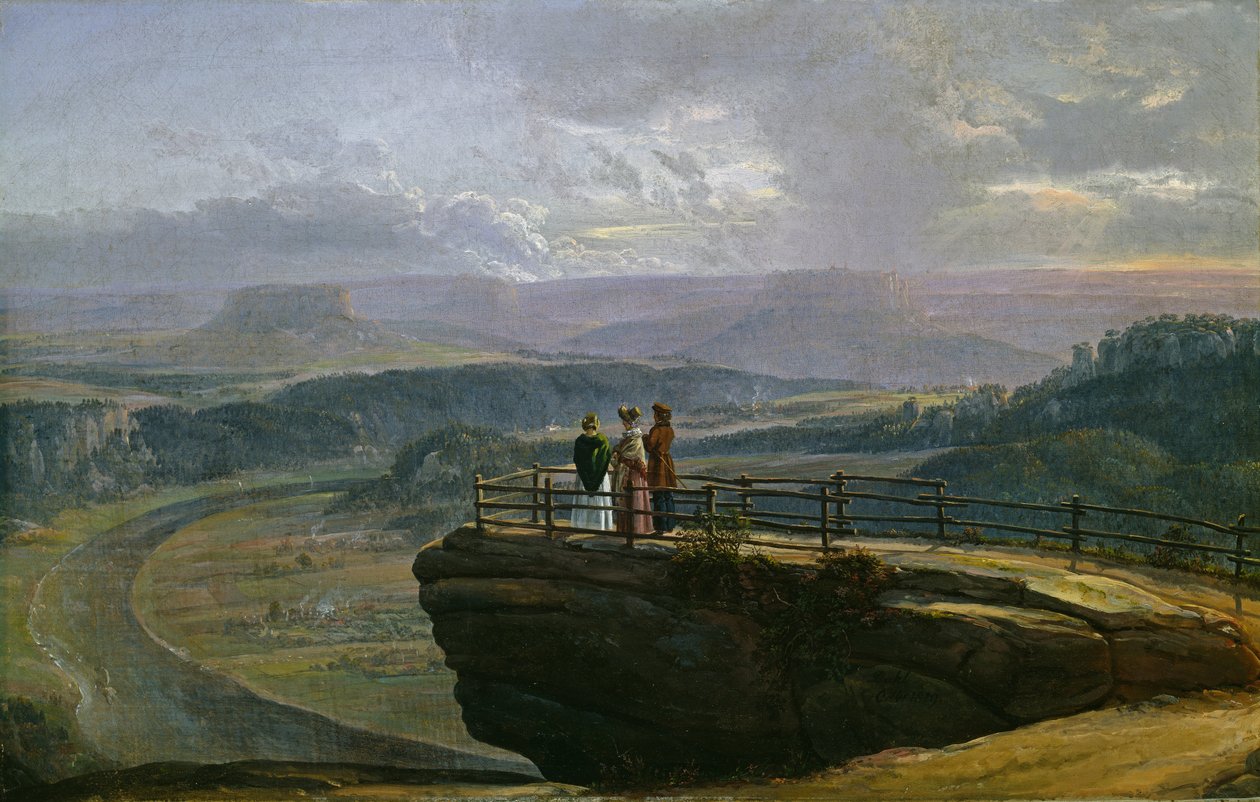 Vue depuis Bastei - Johan Christian Dahl