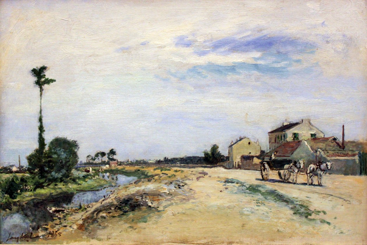 Petit canal le long de la Seine à Meudon - Johan Barthold Jongkind