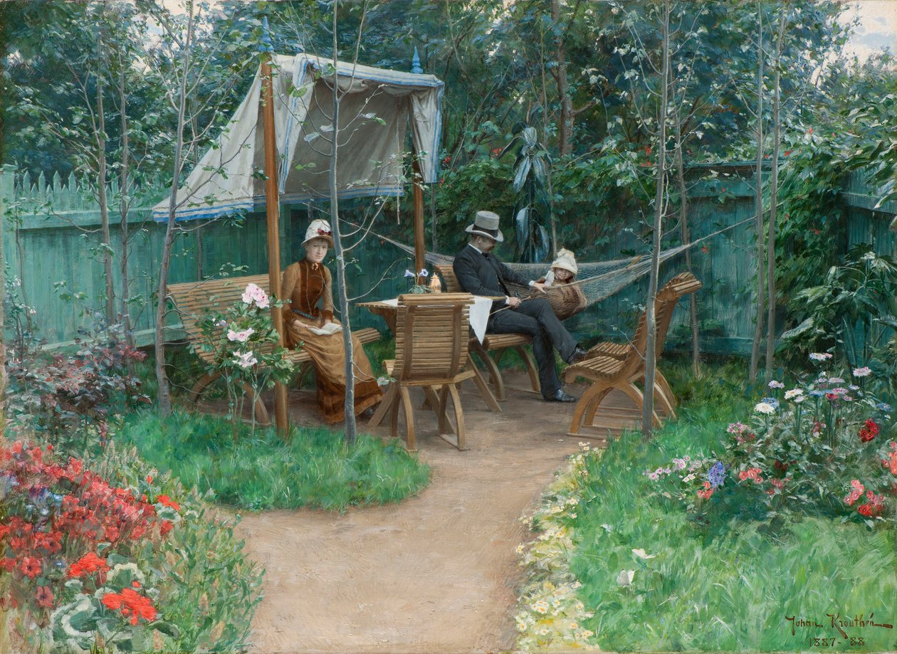 Intérieur de jardin de Linköping - Johan Fredrik Krouthen