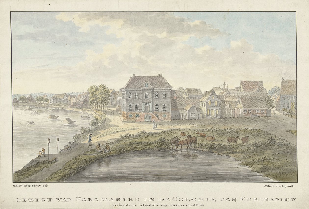 Vue de Paramaribo - Johan Antonie Kaldenbach