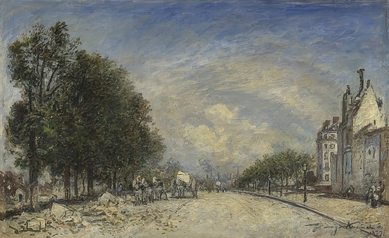 Boulevard de Port-Royal, Paris. 1877 - Johan Barthold Jongkind
