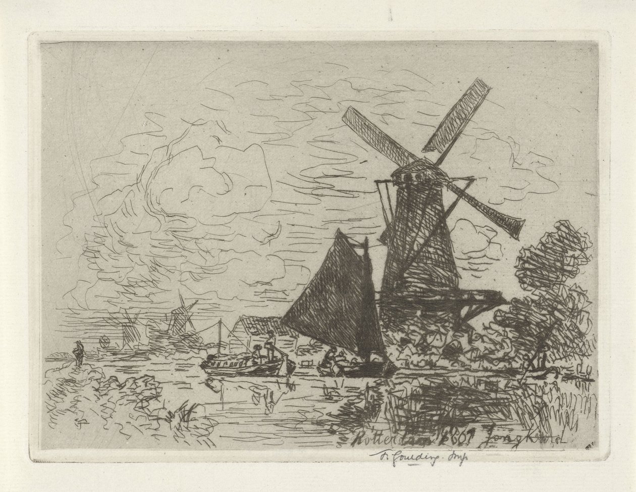 Moulins près de Rotterdam - Johan Barthold Jongkind