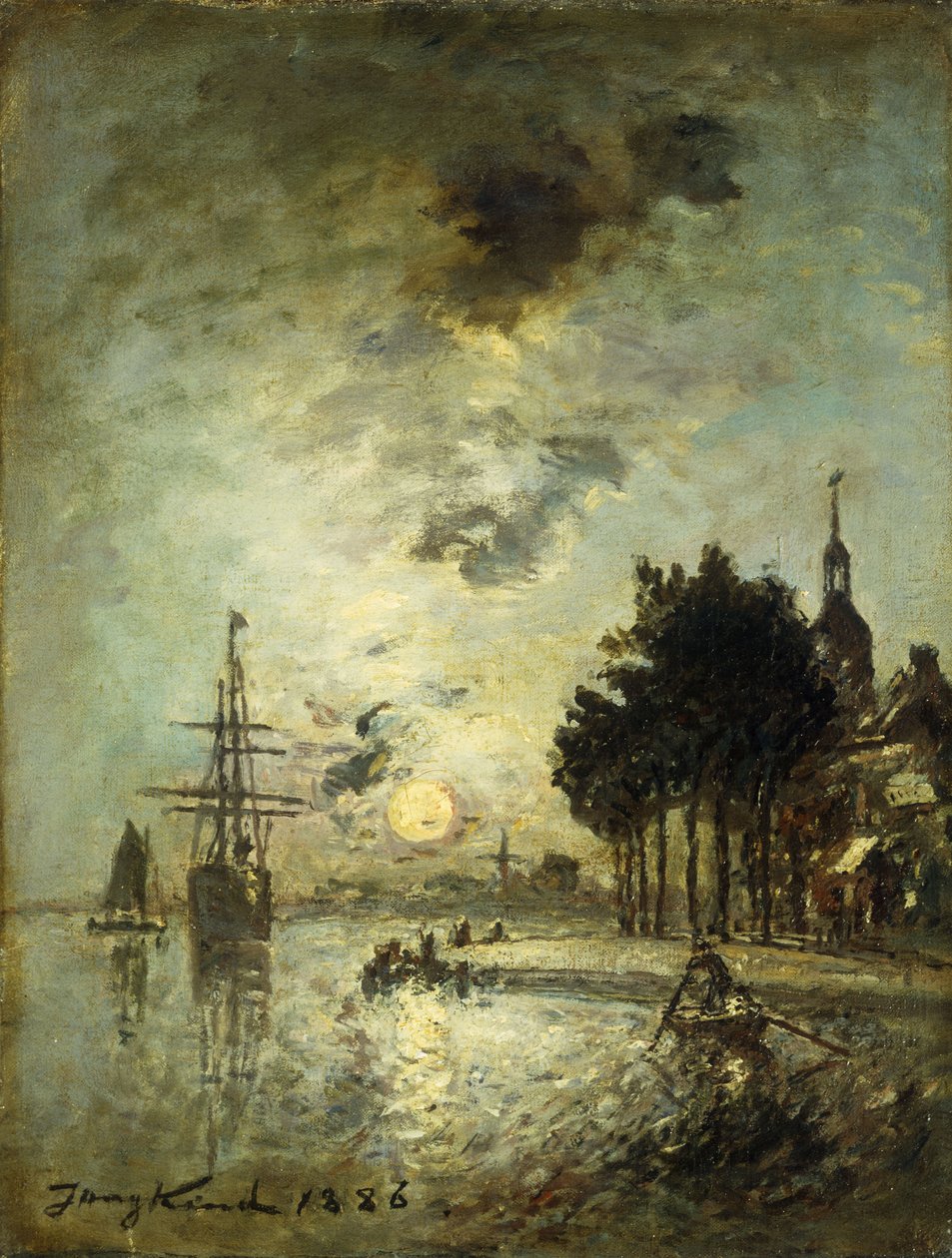 Clair de lune, 1886 - Johan Barthold Jongkind