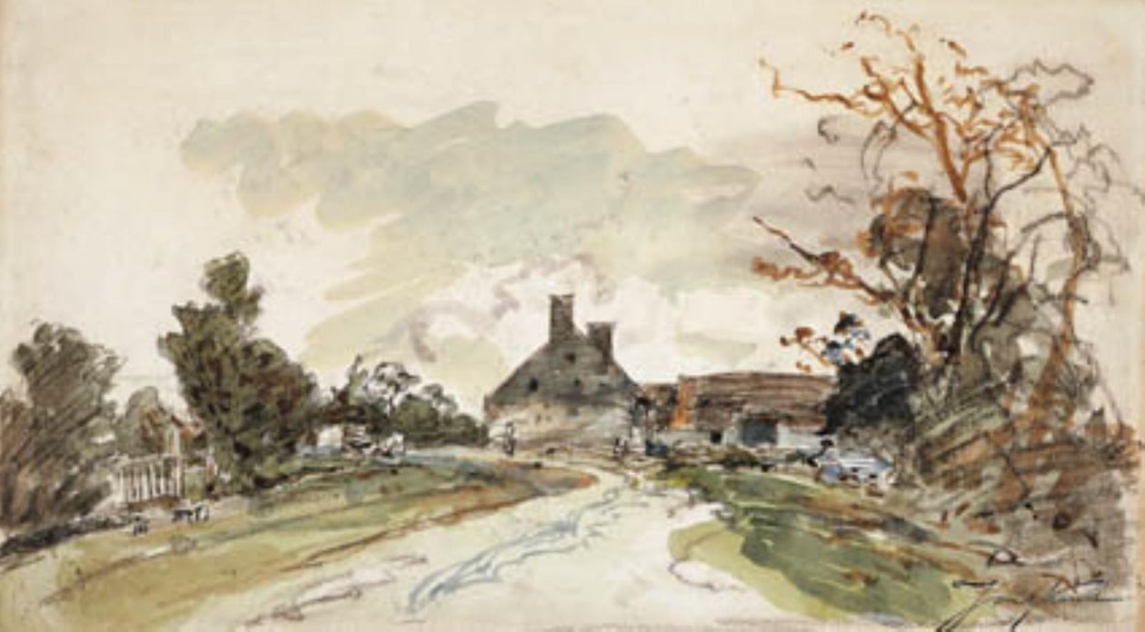 Route à travers Côte-Saint-André près de Grenoble - Johan Barthold Jongkind