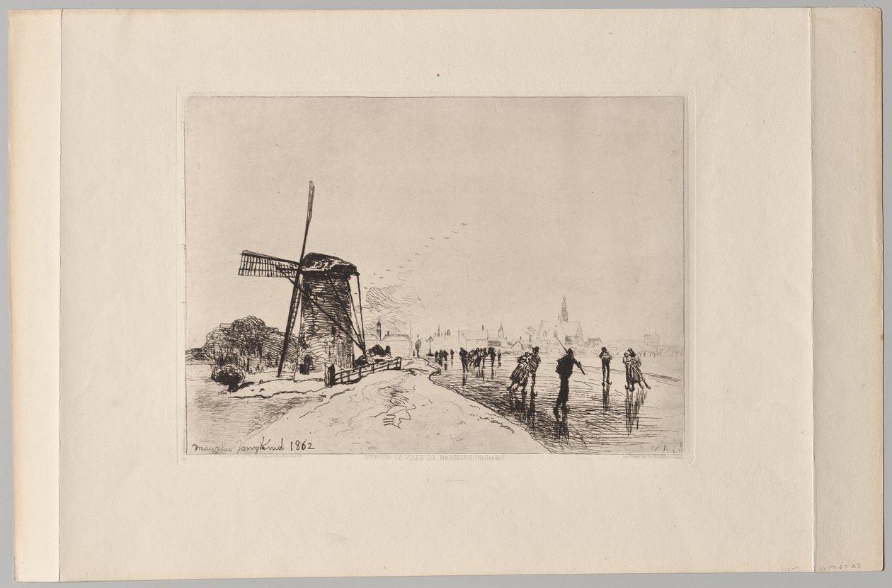 Vue de la ville de Maaslins - Johan Barthold Jongkind