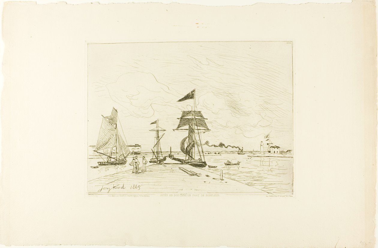Quai en bois, port de Honfleur - Johan Barthold Jongkind