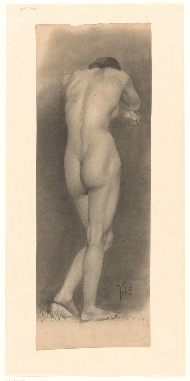 Nu féminin debout, vu de dos - Johan Braakensiek