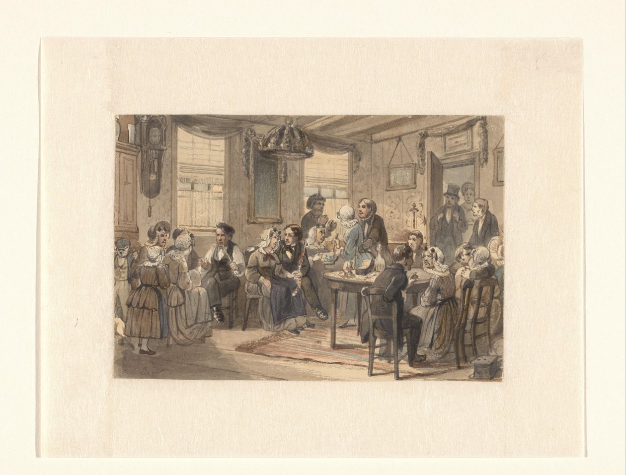 Célébration de mariage dans une famille bourgeoise frisonne - Johan Coenraad Leich
