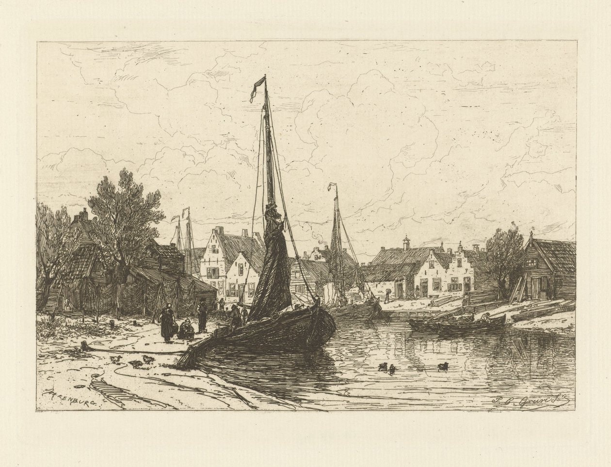 Vue du port de Spakenburg - Johan Conrad Greive