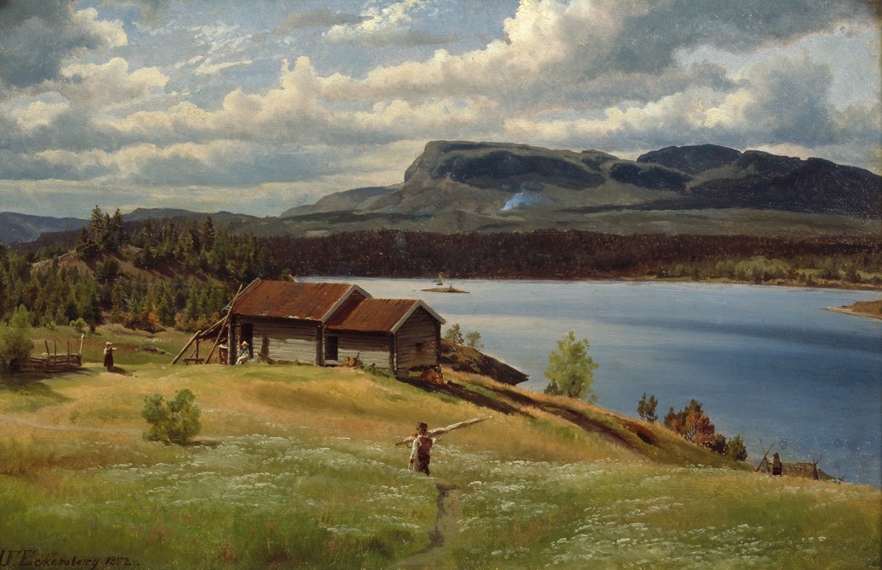 Petite exploitation avec vie quotidienne - Johan Fredrik Eckersberg