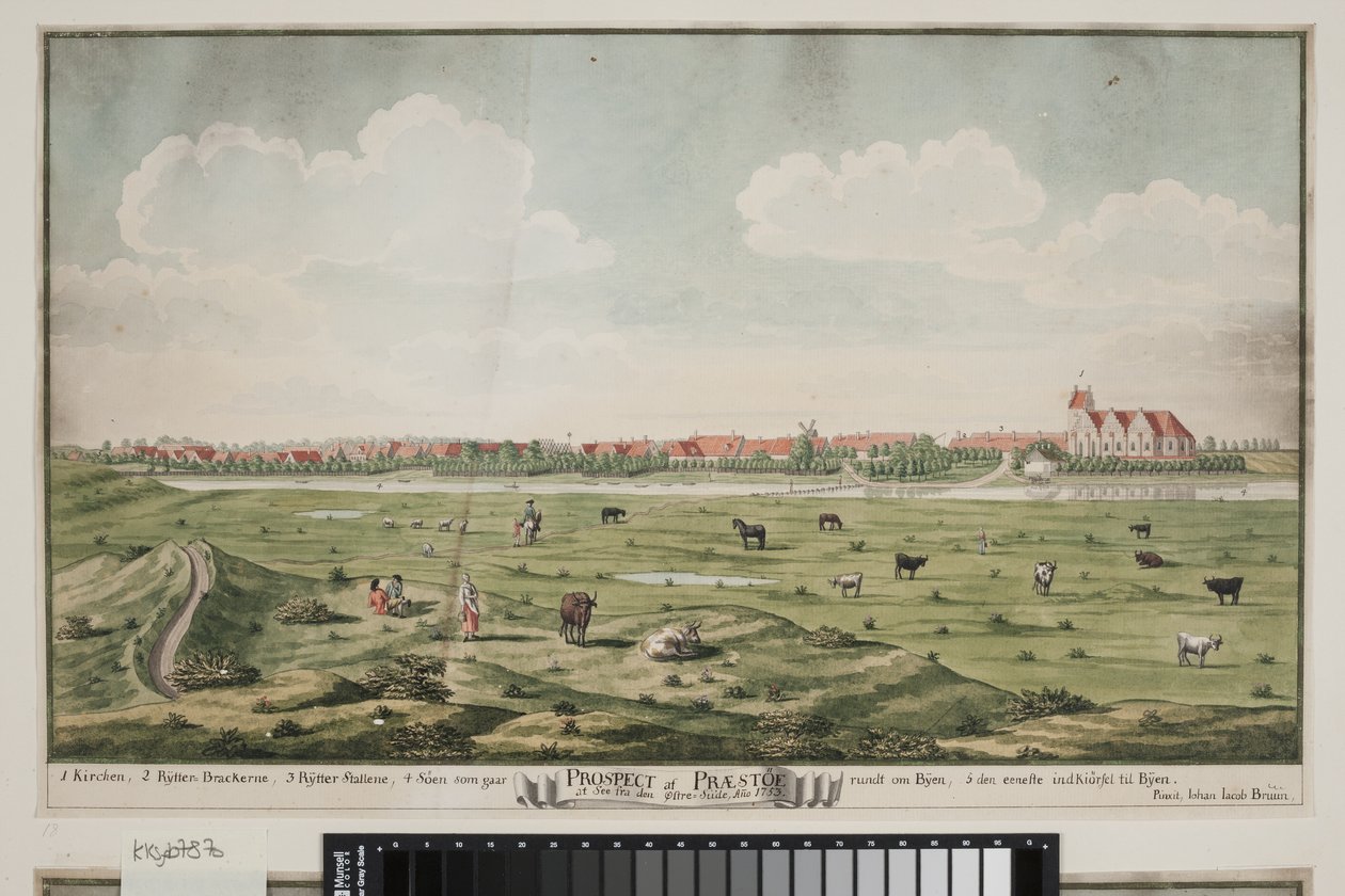 Prospekt af Præstø - Johan Jacob Bruun