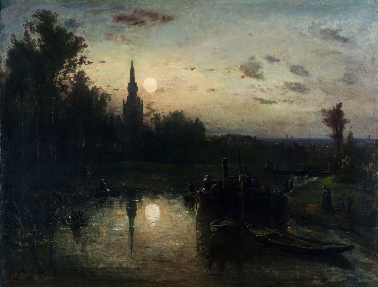 Johan Jongkind - Clair de lune à Overschie - Johan Jongkind