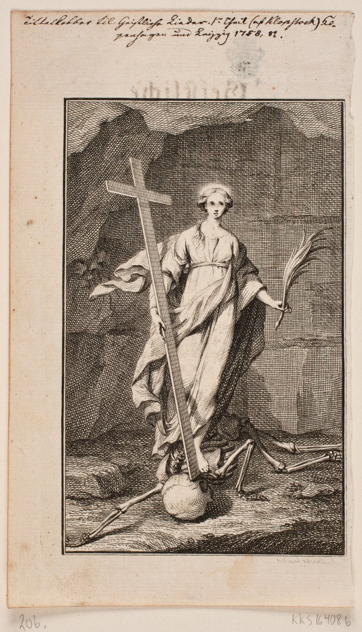 "La Religion". Gravure pour Geistliche Lieder - Johan Martin Preisler