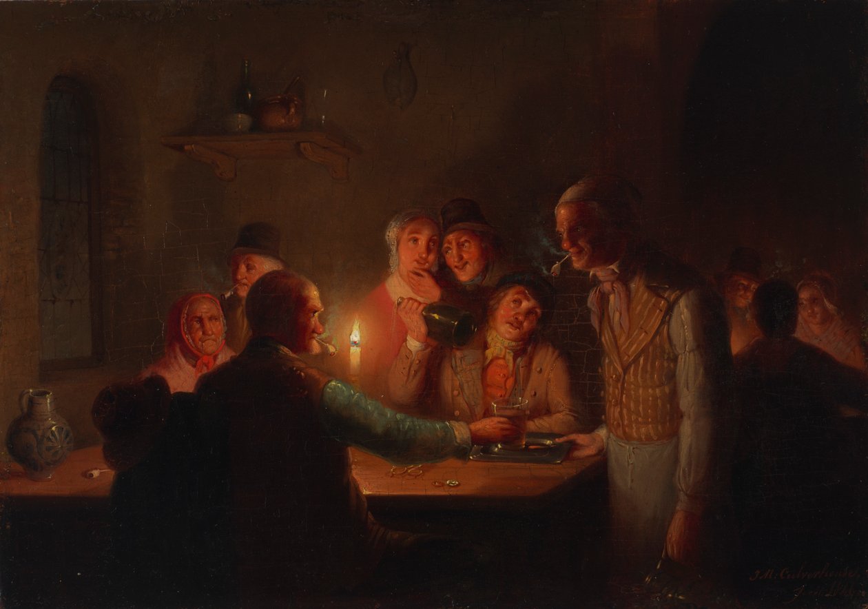 Scène de taverne hollandaise, 1846 - Johan Mengels Culverhouse