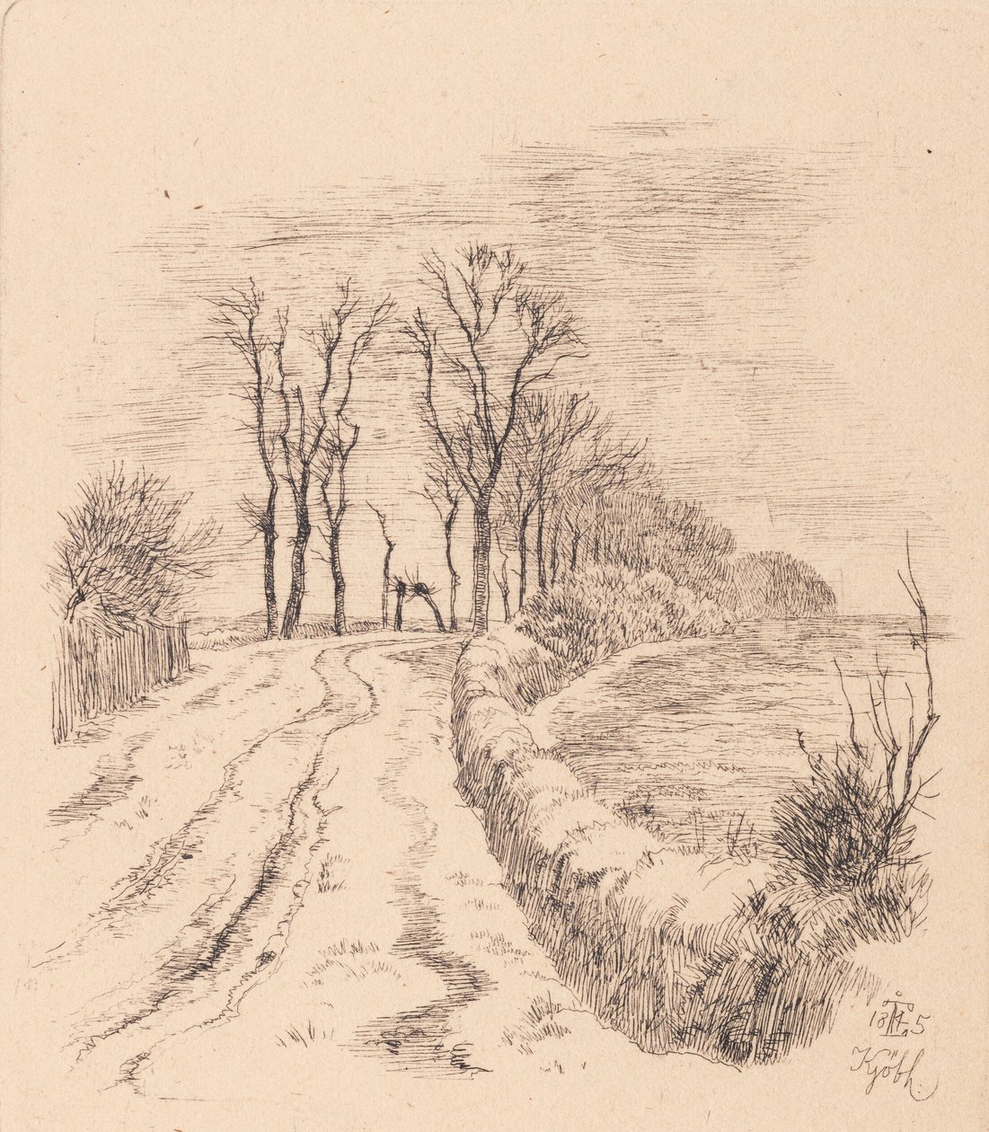 Allée à Vallø - Johan Thomas Lundbye