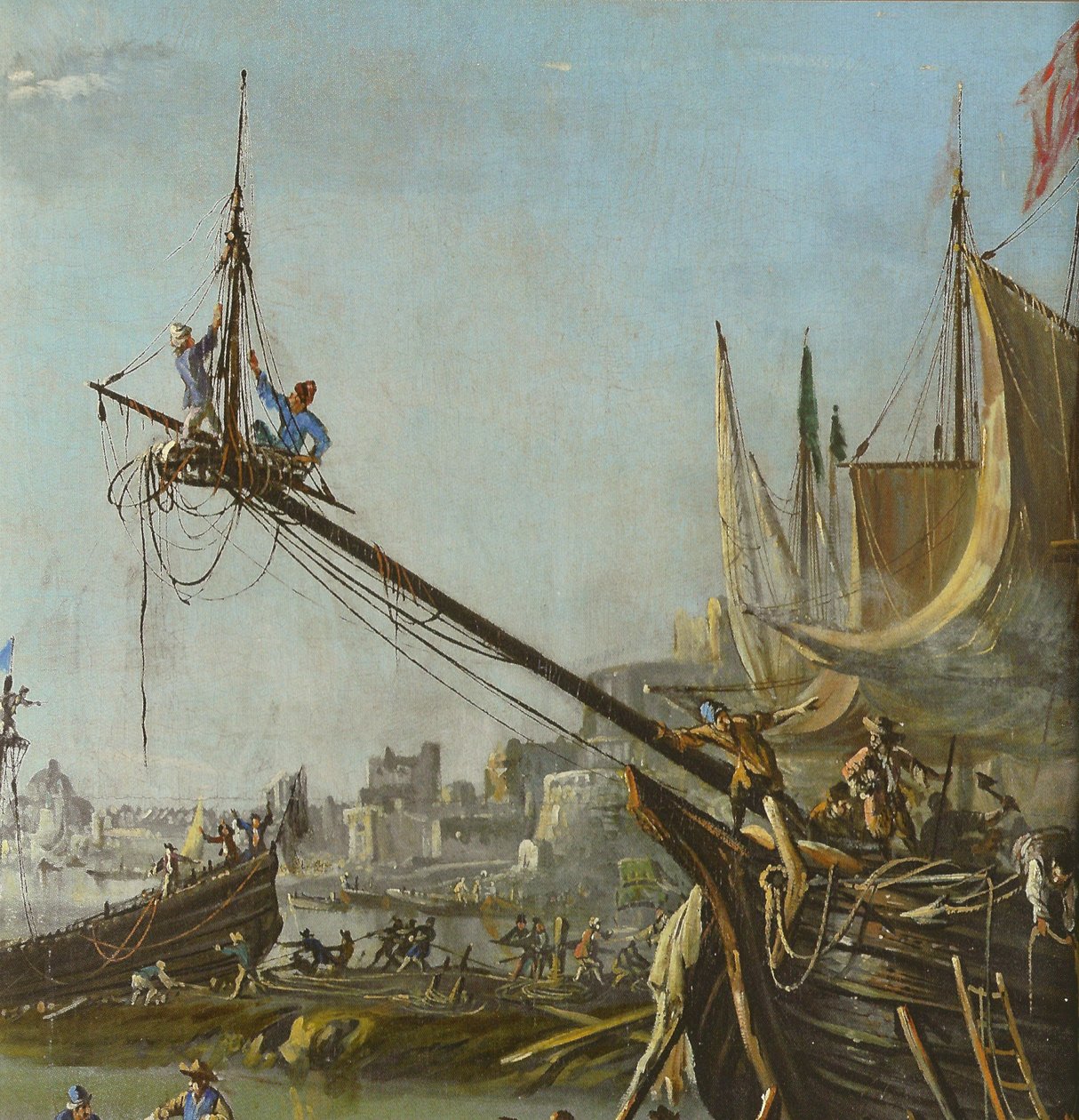 Un port de mer - Johann Anton Eismann