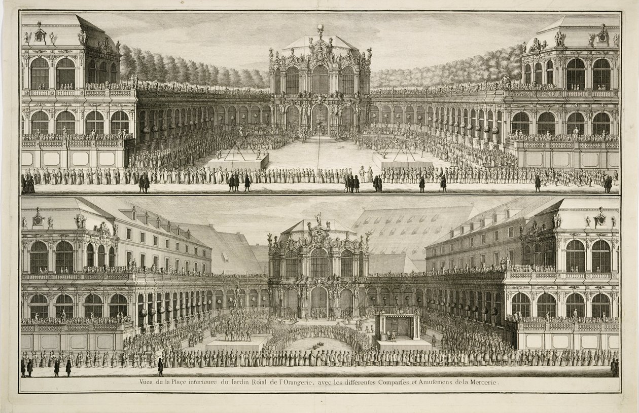 Vue du jardin royal de l