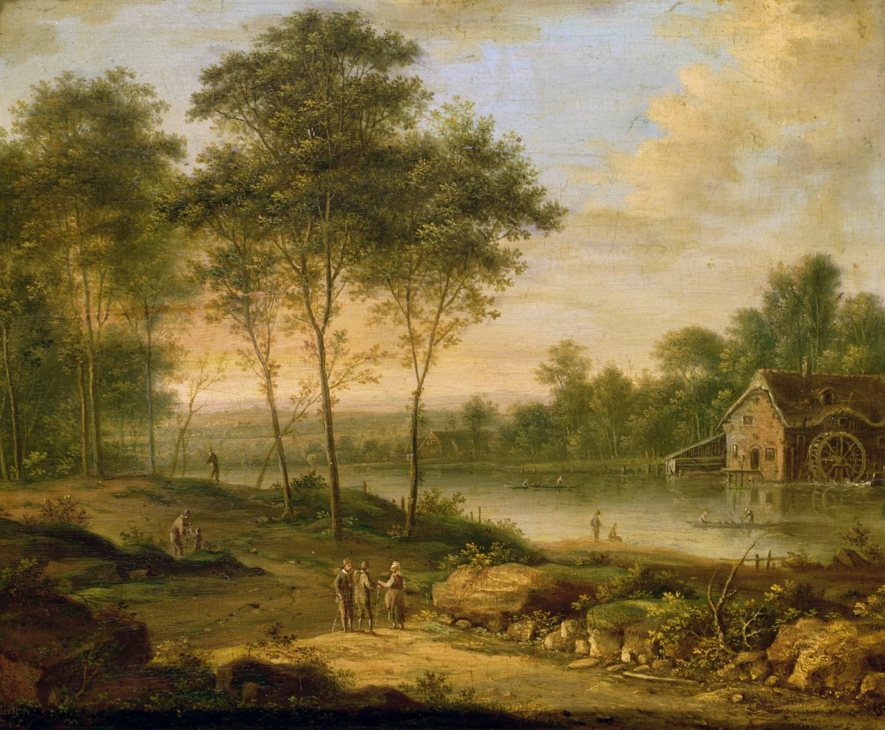 Paysage avec un moulin - Johann Christian Vollerdt or Vollaert