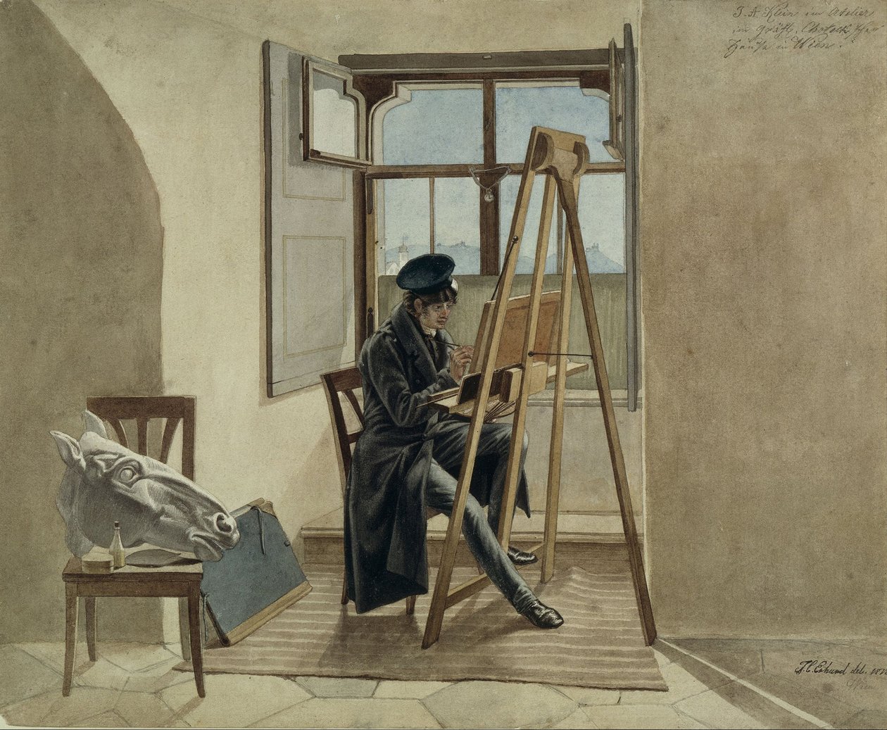 Le peintre Johann Adam Klein à l