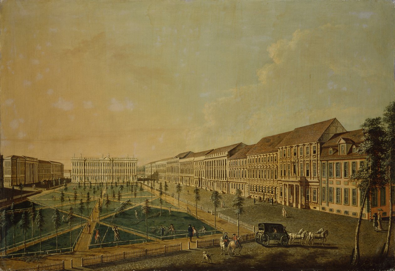 Vue de Wilhelmsplatz depuis le sud, 1773 - Johann Friedrich Meyer