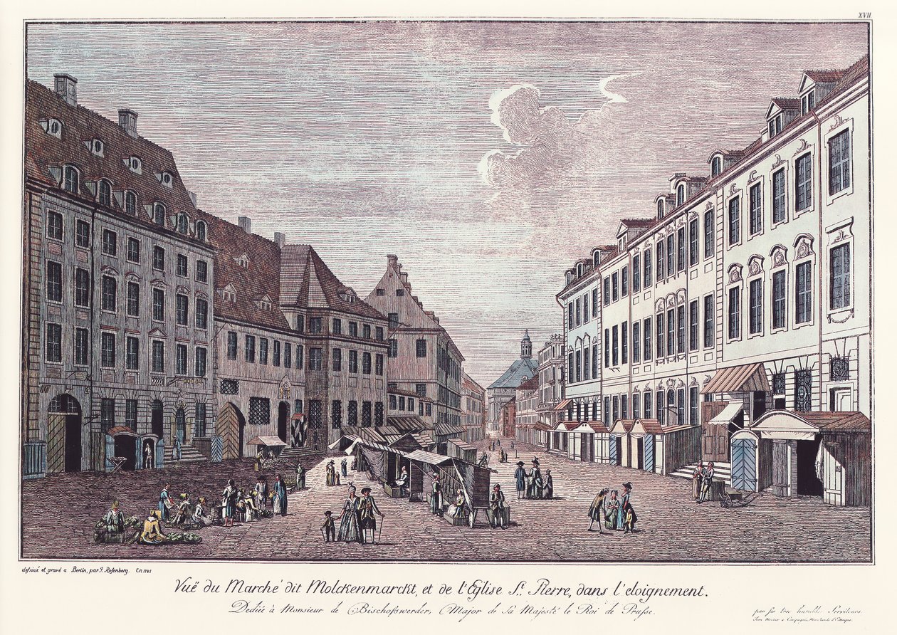 Vue du Molkenmarkt à Alt-Berlin - Johann Georg Rosenberg