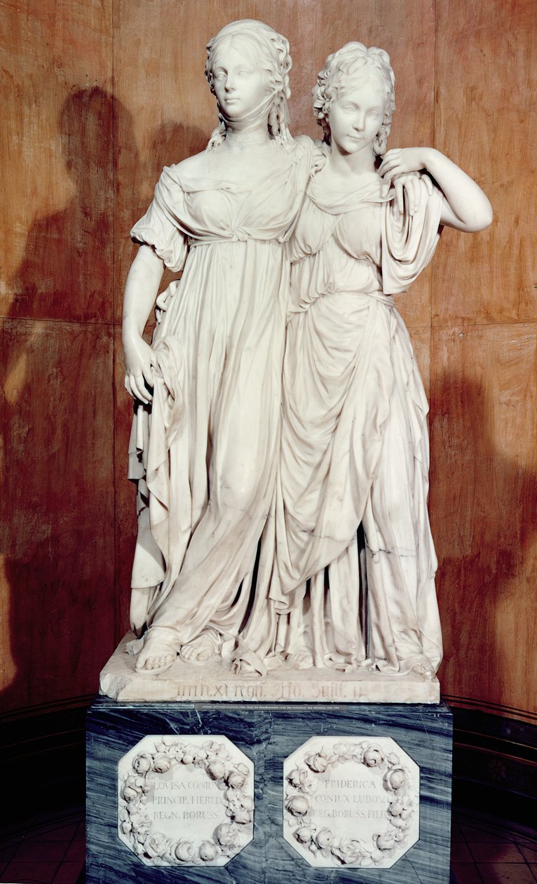 Double statue des princesses Louise (1776-1810) et Frédérique (1778-1841) de Prusse, 1795 - Johann Gottfried Schadow