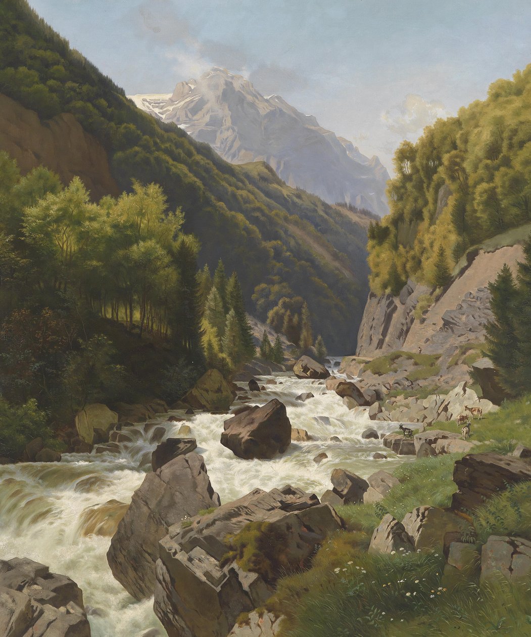 Gorge du Lötschenbach près de Glaris - Johann Gottfried Steffan