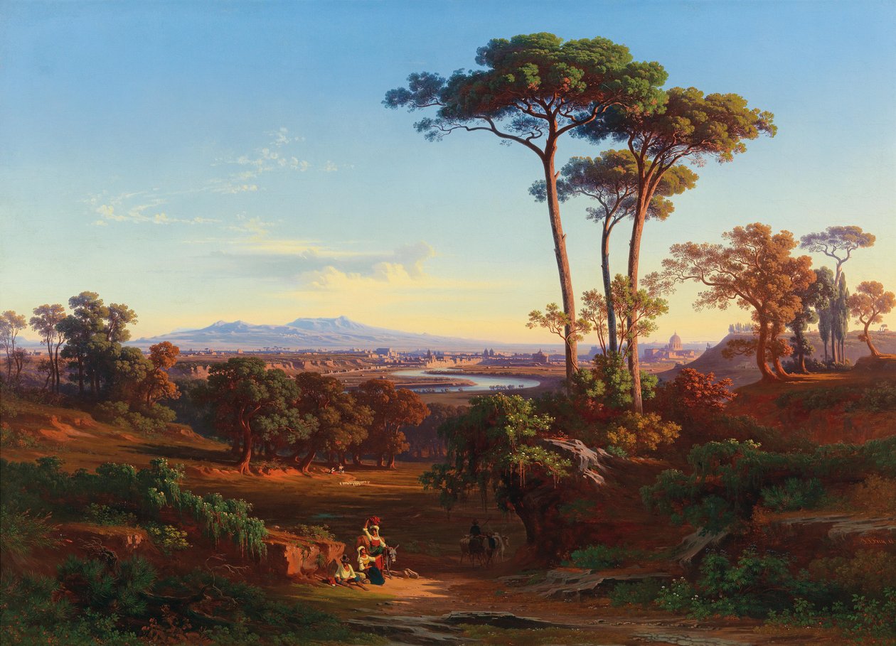 Vue de Rome depuis le Monte Mario - Johann Jakob Frey