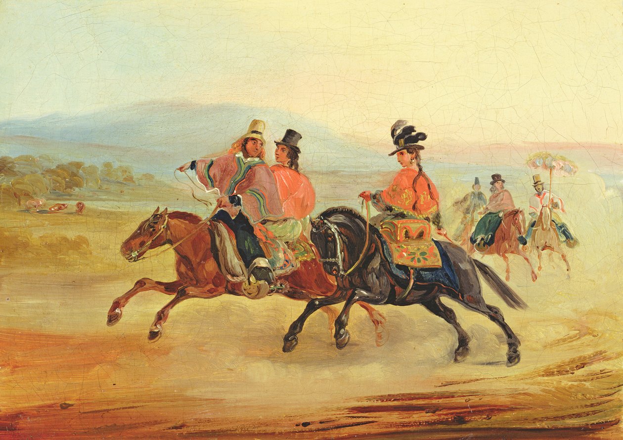 Cavaliers chiliens, vers 1835-36 - Johann Moritz Rugendas