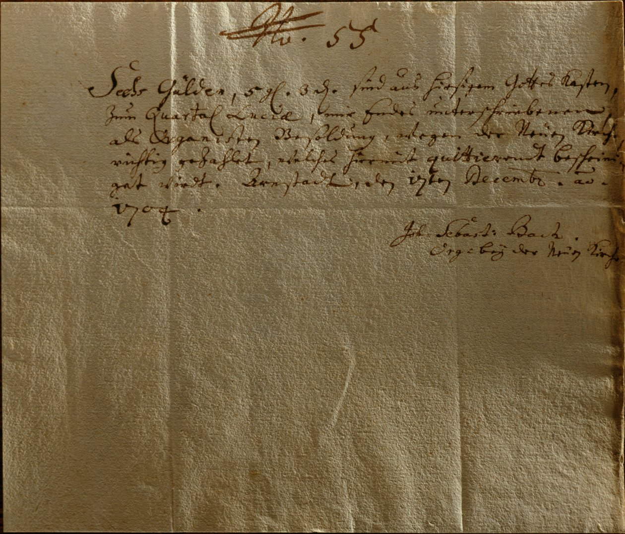 Reçu de rémunération, 17 décembre 1704 - Johann Sebastian Bach