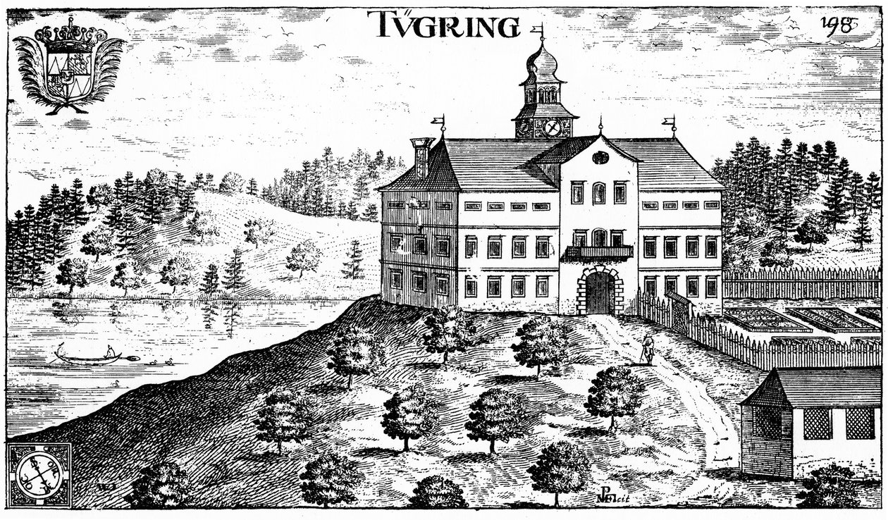 Château de Tigring en 1680 à Moosburg (Carinthie) - Johann Weikhard von Valvasor