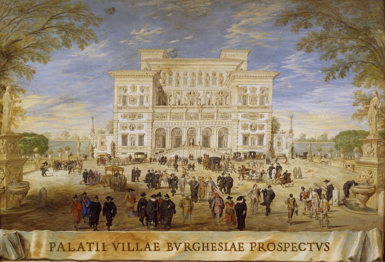 Vue de la Villa Borghèse - Johann Wilhelm Baur